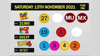 NLCB Online Draws Saturday 13th November 2021