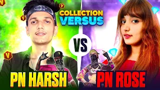 Pn Harsh vs Pn Rose ! My Girlfriend Challenged Me For Collection Versus - Garena Free Fire