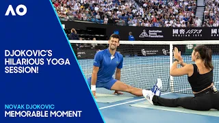 Novak Djokovic Shows Off Flexibility in Yoga Session! | Australian Open 2024