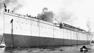 The Launch of the RMS Oceanic (speed corrected with added sound)