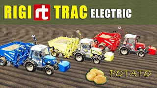 Planting Potato with Electric RigiTrac Tractor on Alpine Farm! Farming Simulator 19