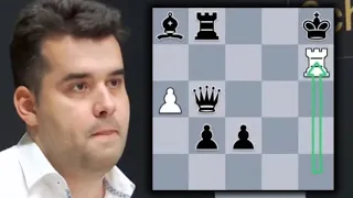 Ian Nepomniachtchi Sacrifices His Rook to Checkmate Alireza Firouzja and He Looks Alireza's Face