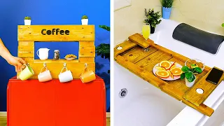 🏡🔨 Lernen Sie, wie Sie Holzpaletten in schicke Wohnkultur upcyclen können