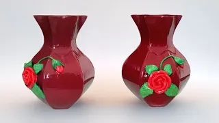 Cement Flower vase making | Paper Flower vase | Make it himself