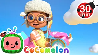 Airplane Song 🛫 Sing Along with Nina | CoComelon Nursery Rhymes & Kids Songs