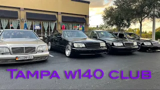 Tampa w140 clubs first car show gathering s600, s500, s320 slammed Benz