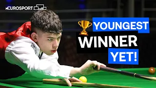 15-year-old Liam Davies becomes youngest winner of a match at the World Championships | Eurosport