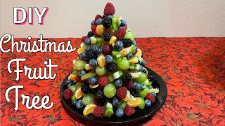 DIY CHRISTMAS FRUIT TREE | EDIBLE ARRANGEMENT