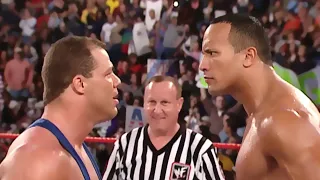 The Rock Vs Kurt Angle Part 1 - RAW IS WAR