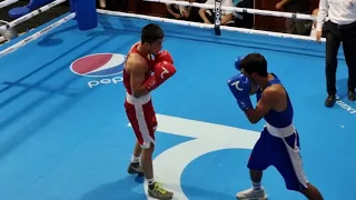 Спарринги в Федерации бокса Узбекистана , в красном 2-х кратный чемпион Азии   Надир 49 кг