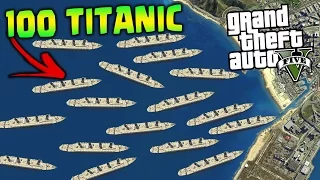 100 TITANIC CIRCONDANO LOS SANTOS - SPAWN INCONTROLLATO - GTA 5 MOD ITA - Wolf89xx