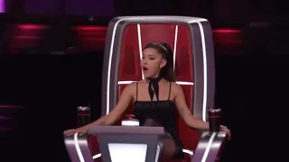 Ariana’s reaction to contestants singing “No Tears Left To Cry”