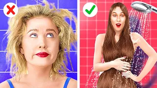 💇‍♀️SHORT HAIR VS LONG HAIR PROBLEMS || Crazy Girly Problems with Hair by 123 GO! Hacks