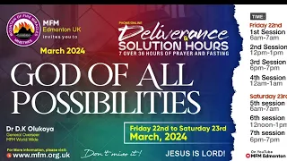 Deliverance and Solution Hour | Saturday 23rd March 2024 | Session 5 @ 6am UK Time