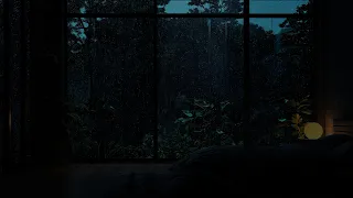 Rain Sounds on Window | Defeat Stress to Sleep Instantly with Heavy Rain Sounds For Sleeping, Relax
