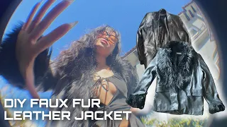 DIY Faux Fur Leather Jacket