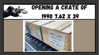Opening a sealed crate of Chinese 7.62X39 from 1990 . Made by Norinco