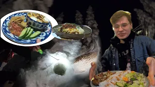 Snowmobiling❄️☃️ ICE Fishing 🧊🐟 AND Eating -ROVANIEMI | Finland🏔️