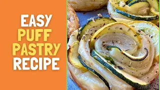 Puff pastry appetizer recipe idea. Zucchini & feta cheese #shorts #cooking