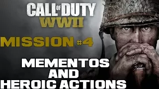 MEMENTOS & HEROIC ACTIONS | COD WW2 | Mission #4 S.O.E. | Call Of Duty WW II
