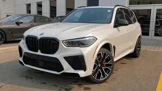 2021 BMW X5 M Competition Mineral White with Sakhir Orange Merino Leather Walkaround & Engine Start