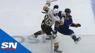 Ryan Reaves Lays A Big Hit On Oskar Sundqvist