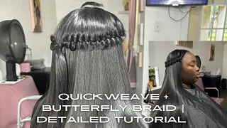 Quickweave + Butterfly braid tutorial | ALLUREDBYALEX