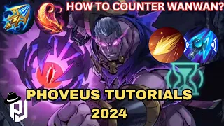 PHOVEUS TUTORIALS 2024 - The best hero to counter Wanwan and high mobility assassin heroes in MLBB