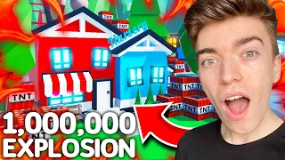 Blowing Up 1,000,000 TNT To Break A Roblox Adopt Me Record! (Roblox Adopt Me Pets)