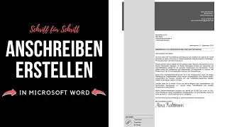 Professionelle Bewerbung - Anschreiben [modern, kreativ] in Microsoft Word erstellen - Tutorial