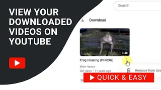 How To View Your Downloaded Videos On Youtube In PC