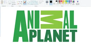 How to draw Animal Planet Logo on Computer using Ms Paint | Animal Planet Logo Drawing.