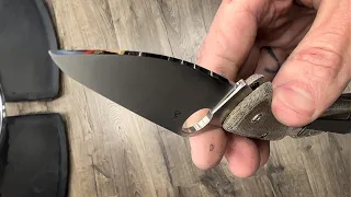 THIS IS NOT A MIRROR EDGE‼️ K390 SPYDERCO ENDELA IS FINISHED AND IT SHARPENED UP VERY WELL!