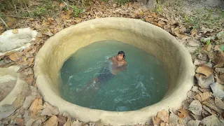 Building The Most Beautiful Tunnel Circles Pool