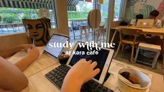 study with me in a cafe | 1 hour real-time study with me with study lofi music, timer