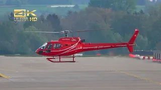 Airbus H125 AS-350B2 Ecureuil from Airport Helicopters HB-ZPF departure at Munich Airport MUC EDDM