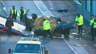 Woman killed in horrific crash on busy Toronto highway