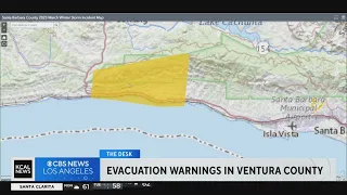 Evacuation warnings issued in Ventura, Santa Barbara Counties