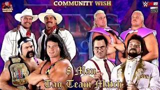 WWF | Smoking Gunns & Steiner Brothers VS. Money Inc. & Beverly Brothers | 2K19 Gameplay | ComWish