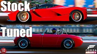 Forza Horizon 4: Stock vs Tuned! Ferrari LaFerrari vs Austin Healey Sprite