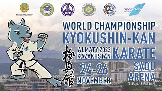 WORLD CHAMPIONSHIP KYOKUSHIN-KANALMATY 2023 KARATE (3 Tatami)