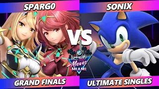LMM Miami 2023 GRAND FINALS - Spargo (Pyra Mythra) Vs. Sonix (Sonic) Smash Ultimate - SSBU