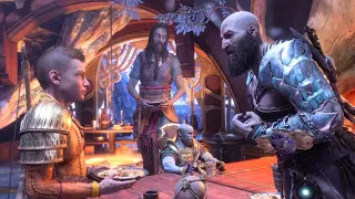 God of War Ragnarok | Kratos discute fuertemente con Atreus y Tyr se lanza el chismecito
