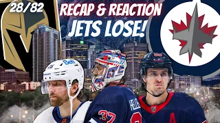 Epic 3rd Period Collapse... Jets Lose 6-5 to Vegas - 22/23 Winnipeg Jets Game Recap&Reaction 28/82