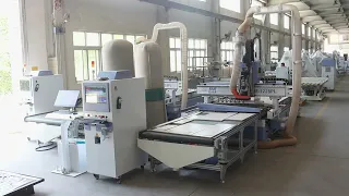 one-to-two intelligent cutting workstation for furniture making