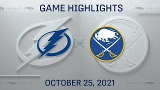 NHL Highlights | Lightning vs. Sabres - Oct. 25, 2021.