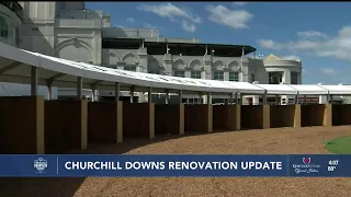 Churchill Downs temporary paddock taking form for Kentucky Derby 149