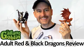 Adult Red & Black Dragons Premium Figures - WizKids Paizo Pathfinder Battles Prepainted Minis