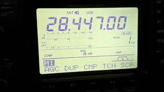 QSO IN 28 MHZ PU2OKE X FM5WS