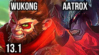 WUKONG vs AATROX (TOP) | 6 solo kills, 1000+ games, Dominating | EUW Master | 13.1